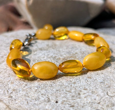 Bracciale ambra naturale - ambra, da