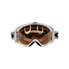 Occhiali da sci snowboard Oakley Crowbar A-Frame bianco nero lenti ambra sci