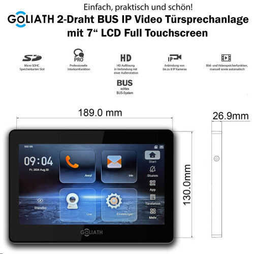 Monitor pollici fili - 7, bus