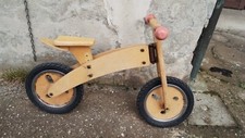 BICICLETTA in LEGNO per BAMBINI CAVALCABILE EQUILIBRIO BICI SENZA PEDALI