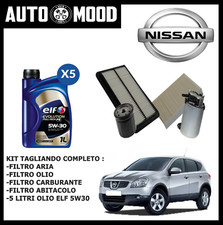 Kit Tagliando Nissan Qashqai I J10 1.5 dCi 2006>2014 Diesel 4 Filtri + Olio elf