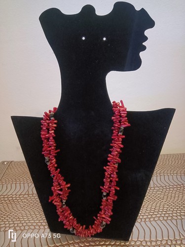 Collana onice corallo - collana, onice,