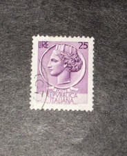 Italia, 25 Lire, Francobollo