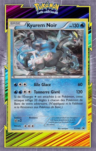 Kyurem noir holo promo xy160 - holo,