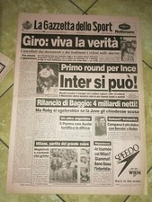 LA GAZZETTA DELLO SPORT N.130 DEL 3 GIUGNO 1995 INTER SI PUO' INCE BAGGIO (GS10)