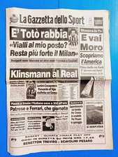 GAZZETTA DELLO SPORT 9 MAGGIO 1992 MORO DI VENEZIA-SCHILLACI-KLINSMANN-PATRESE