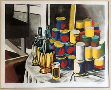 Renato GUTTUSO = NATURA MORTA CON BARATTOLI = Serigrafia Firmata e Numerata 1986