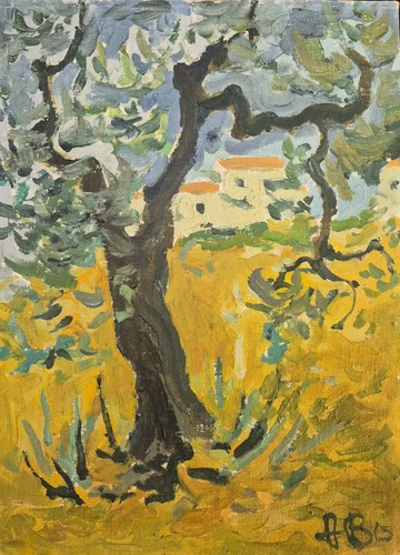 Dipinto olio cartone telato - cartone,