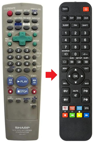 Telecomando adatto per - , sharp