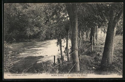 Cpa boën loire le - le, lignon