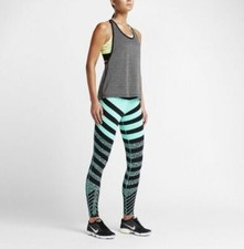 Collant Donna Nike Donna Leggendario Mezzo Zebra S Blu Allenamento Corsa