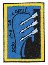 PATCH RICAMO TOPPA MILITARE