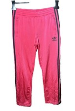 Adidas Pantaloni Donna Rosa Bianco taglia M Women Pants Trousers Firebird