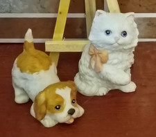 2 statuine Homco gatto