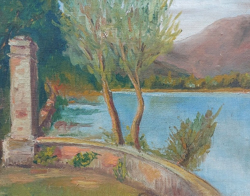 Quadro antico paesaggio - quadro,