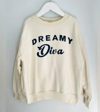 Felpa ZARA bambina blu panna