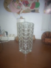 vaso lavorato in vetro spesso