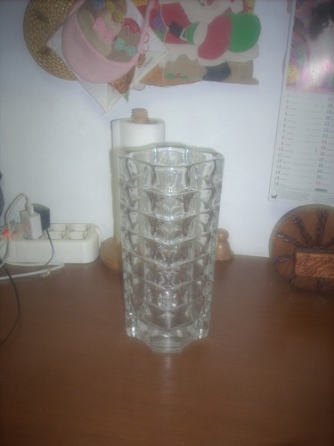 Vaso lavorato vetro spesso - lavorato, in