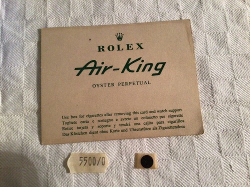 Rolex air king 5500 - rolex, cigarette