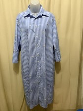 Abito Camicia A Righe Blu