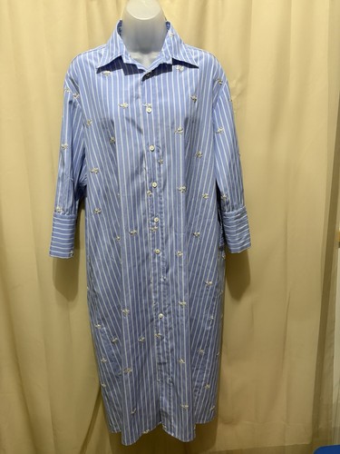 Abito camicia righe blu - abito, a