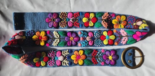Bel cintura fiori ricamata - cintura,