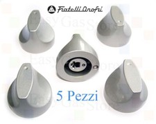 Fratelli Onofri Terim 5 Manopole per Piano Cottura Cucina a Gas Colore Silver