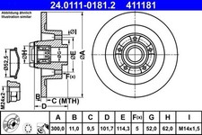Brake Disc RENAULT LAGUNA 2.0