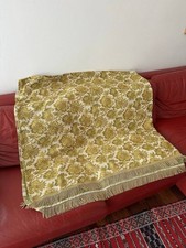 Copriletto Vintage Dorato, Matrimoniale, Tessuto Pesante
