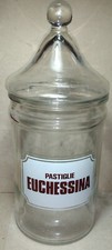 VASO VETRO CON COPERCHIO DA FARMACIA DI PASTIGLIE EUCHESSINA VINTAGE