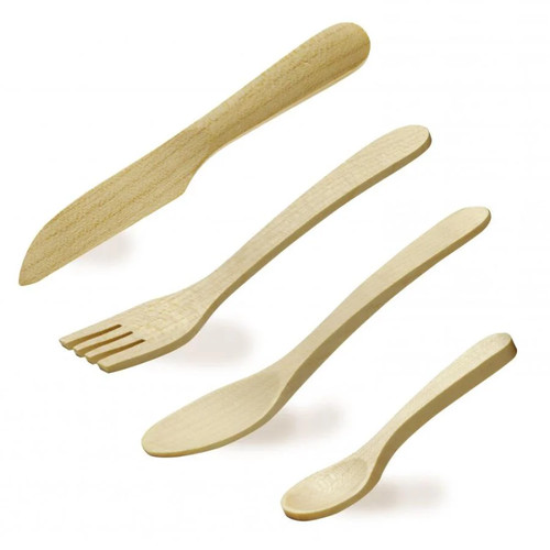 Erzi posate bambini legno - posate, in