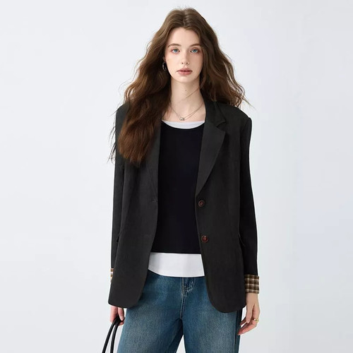 Blazer nero donna casual chic - blazer,
