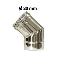 Curva 45° Ø 80 mm in acciaio