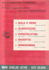 Cs1 - Spartito Musicale Vintage Balliamo col Liscio 5 Pezzi per Fisarmonica