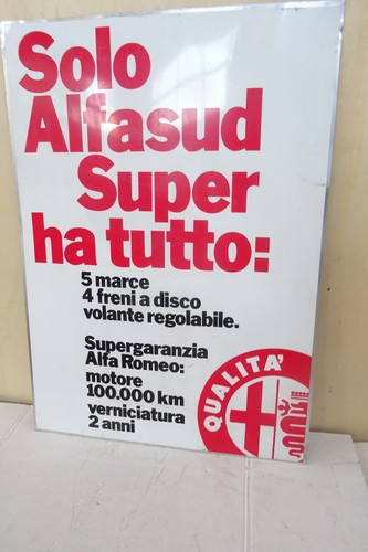 Insegna alfasud super alfa - insegna,