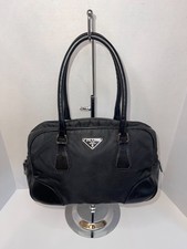 Autentica Borsa Vintage Prada Bauletto Tessuto Nylon–Nera | Eleganza Senza Tempo