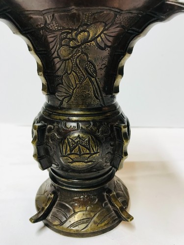 Antico vaso cinese bronzo - cinese,,