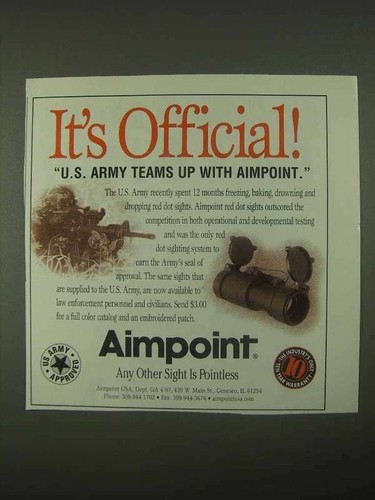 Pubblicità aimpoint red dot - pubblicità,