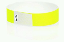 256cm Neon Giallo Tyvek Braccialetti, Carta Polsini, Carta Braccio Bande