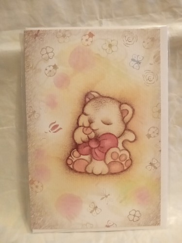 Biglietto auguri gatto con - biglietto,