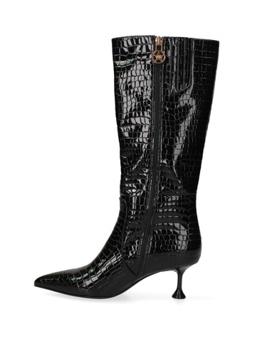 Stivale alto donna pelle - , nera