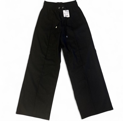 Pantalone nero gamba larga