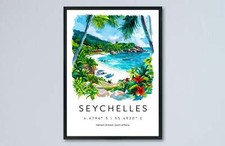 Poster acquerello Seychelles