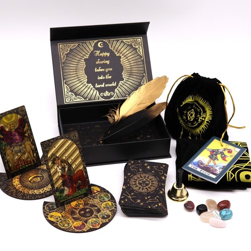 Gold foil tarot let the - gold,