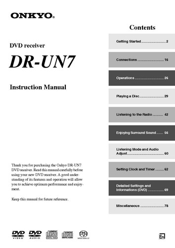 Onkyo un7 ricevitore - ricevitore, dvd