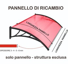 POLICARBONATO COMPATTO - Ricambio Pannello PENSILINE a misura - spessori vari