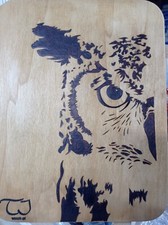 Targa Quadro Pirografia Gufo
