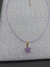 Lilac Cord Flower Pendant