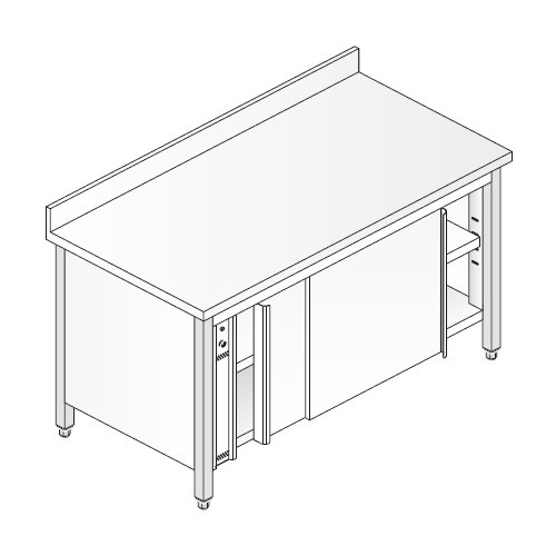 Tavolo 200x60x85 acciaio inox
