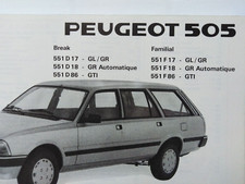 PEUGEOT  505   BREAK   FAMILIAL      LIBRETTO USO  MANUTENZIONE       (771)